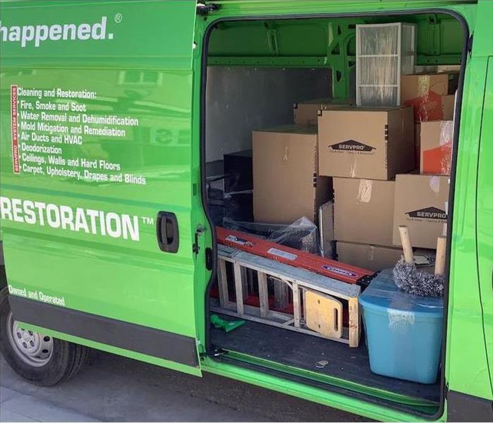 SERVPRO vehicle with equipment